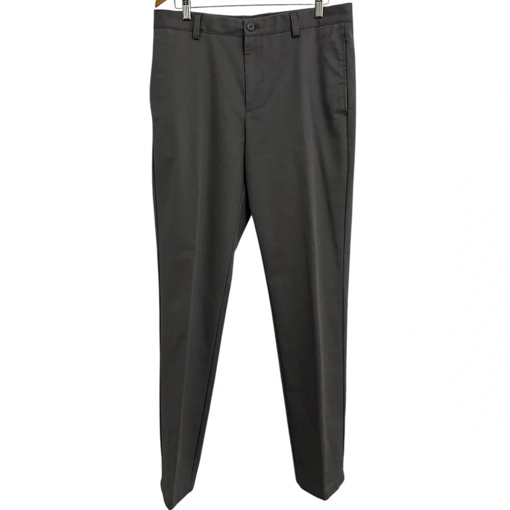 Van Heusen Flat Front Slim Fit Gray Pants